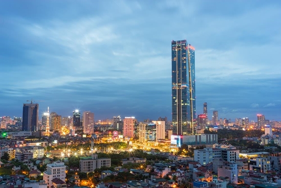 Một góc Thủ đô Hà Nội với nhiều nhà cao tầng. Ảnh: Shutterstock.